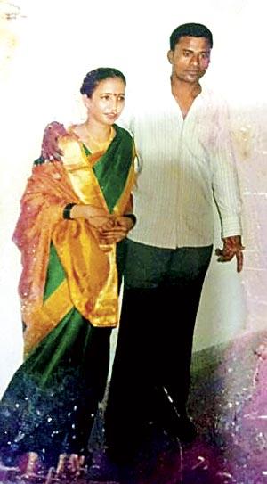 The woman, Sanjana, with husband Sanjay Kolwankar