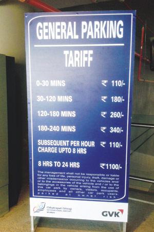Even a two-minute stop at T2 costs a hefty Rs 110