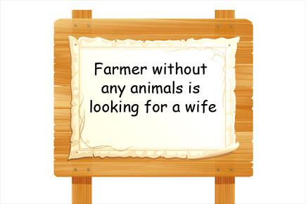 Farmer flooded with offers after placing ad for wife outside farm