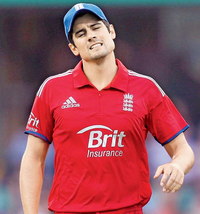 Alastair Cook during the third ODI against Australia on Sunday. Pic/Getty Images