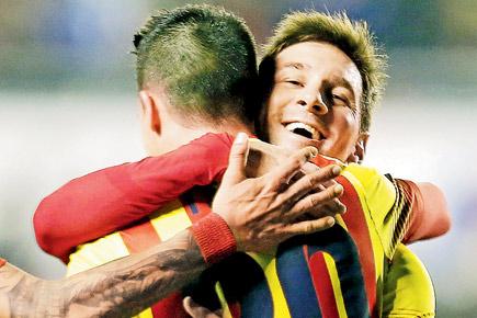 Copa del Rey: Tello, Messi duet puts Barcelona on brink of semis