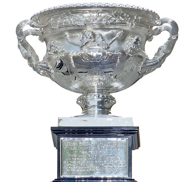 The Australian Open men’s singles trophy also known as The Norman Brookes Challenge Cup Pic/Getty Images