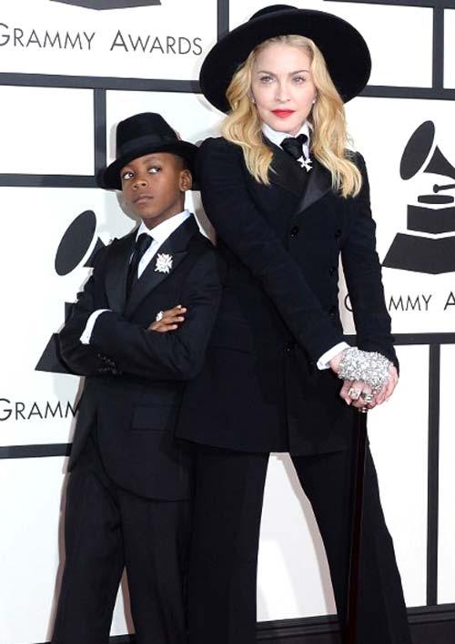 Madonna and son David Banda