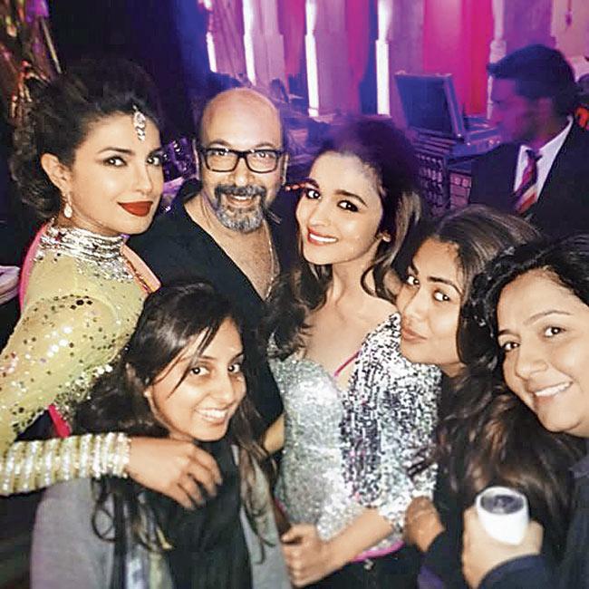 Priyanka Chopra and Alia Bhatt with the guests
