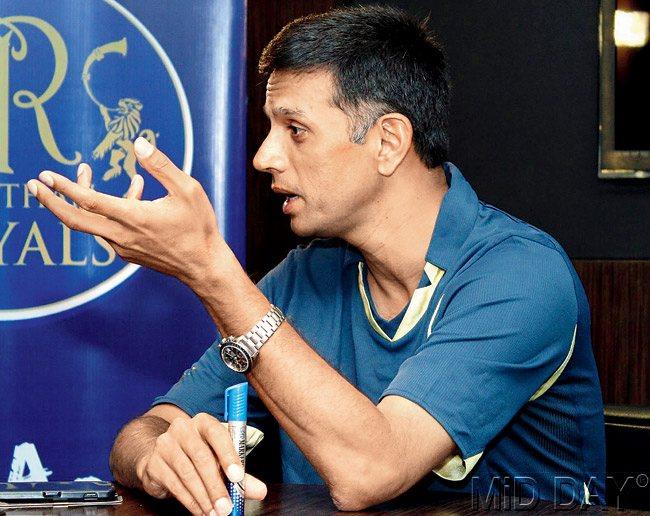 Rajasthan Royals team mentor Rahul Dravid fields questions at a city hotel yesterday. Pic/Amit Jadhav