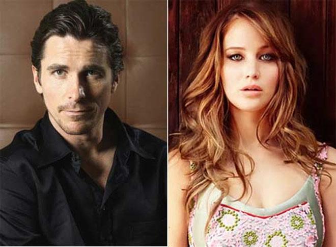 Christian Bale and Jennifer Lawrence