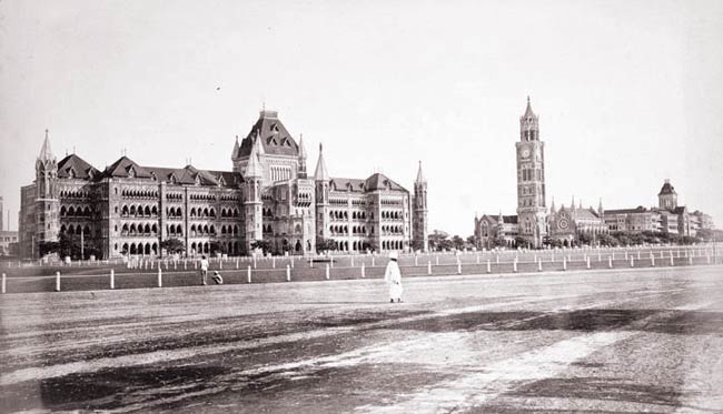 A vintage photo of the Bombay High Court and Mumbai University taken in 1880