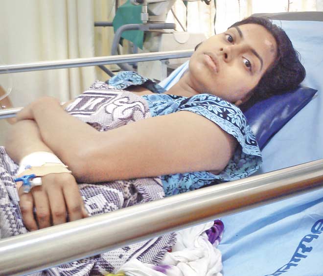 Lying in her hospital bed, Mamta Maurya is worried that she will not be able to manager her studies