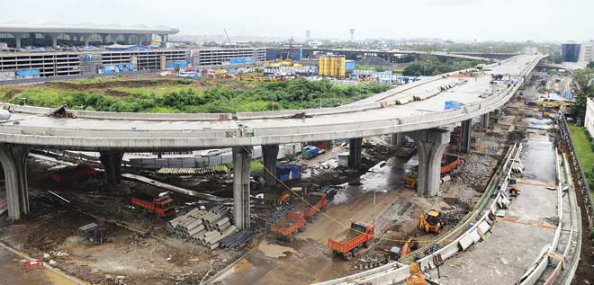 With 27-metre-wide carriageway, the Sahar Elevated Road is the widest bridge in the country. File pic