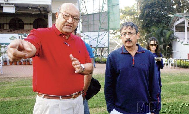 Trainer N Lagad (l) with chairman, Vivek Jain