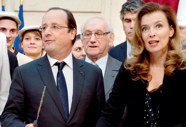 President Francois Hollande and  his partner Valerie Trierweiler during happier times. The couple got together during the 2012 presidential race. Pics/AFP