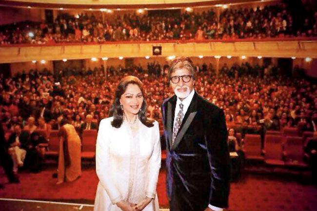 Simi Garewal and Amitabh Bachchan