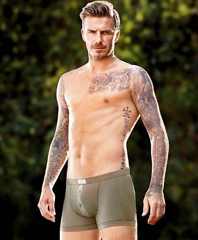 David Beckham sports his own H&M underwear collection