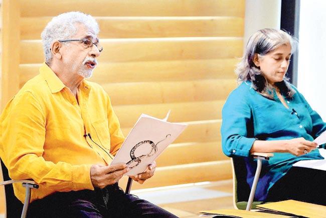 Naseeruddin Shah with wife Ratna
