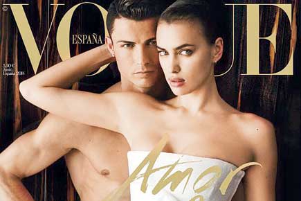 Ronaldo strikes nude pose with girlfriend Irina for magazine