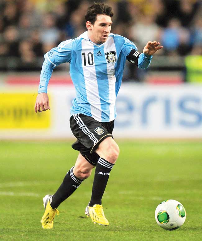 Lionel Messi in action during a friendly against Sweden. Pic/Getty Images