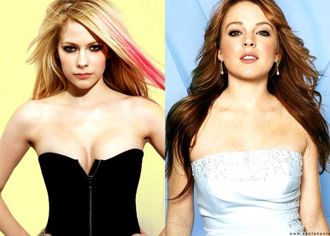 Avril Lavigne and Lindsay Lohan