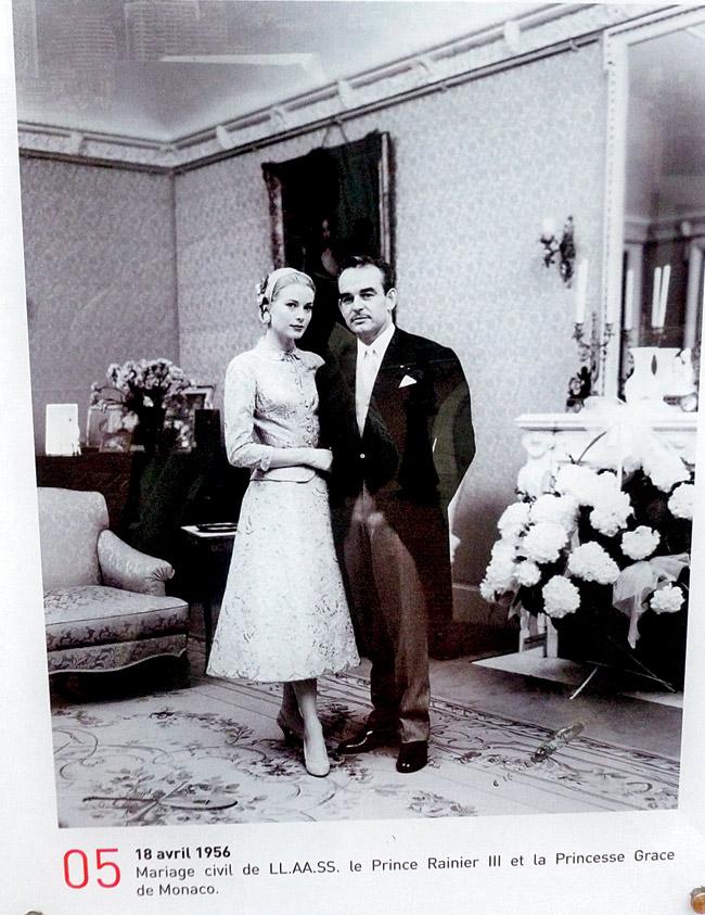 REAL DEAL: Grace Kelly is seen with her husband Prince Rainier III in this desk calendar picture
