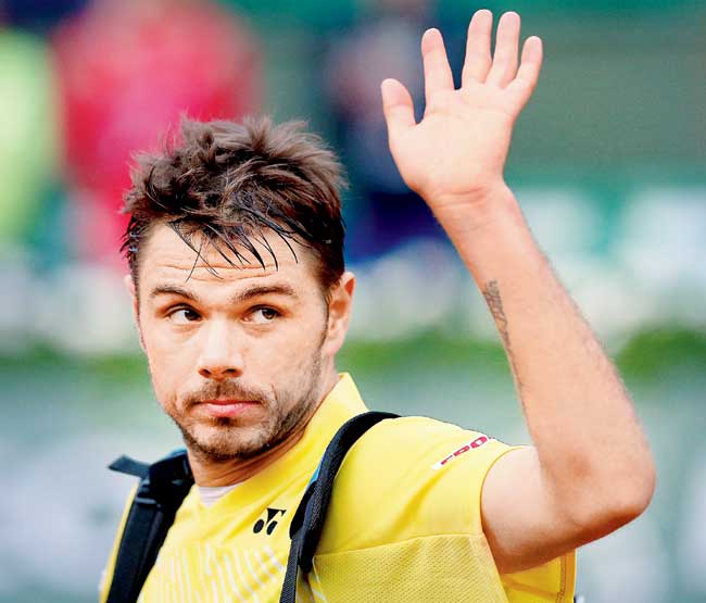 Stanislas Wawrinka after his loss on Monday. Pic/Getty Images
