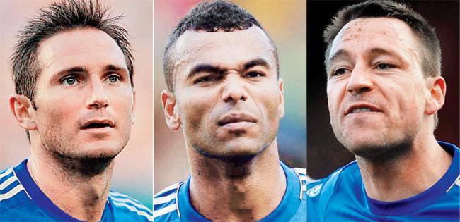 Frank Lampard, Ashley Cole and John Terry