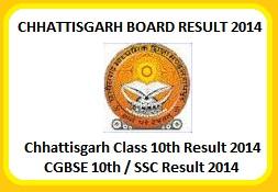 Chaattisgarh 10th Result 2014 / CG Board Result 2014