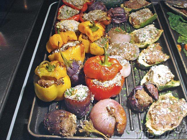 Farcis Nicoise, grilled vegetables stuffed with beef, a specialty of Nice region. Pics/Phorum Dalal