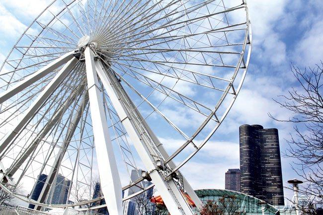 The famous Ferris Wheel in Navy Pier