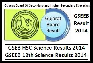 GSEB Result 2014 / www.gseb.org / GSEB 12th Science Result 2014