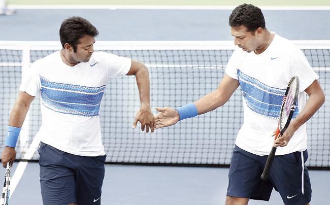 Paes and Bhupathi last played a match together in 2011, before going their separate ways. File pics
