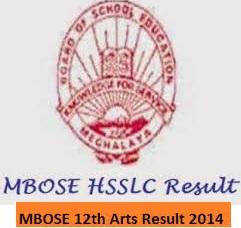 MBOSE 12th Arts Result 2014