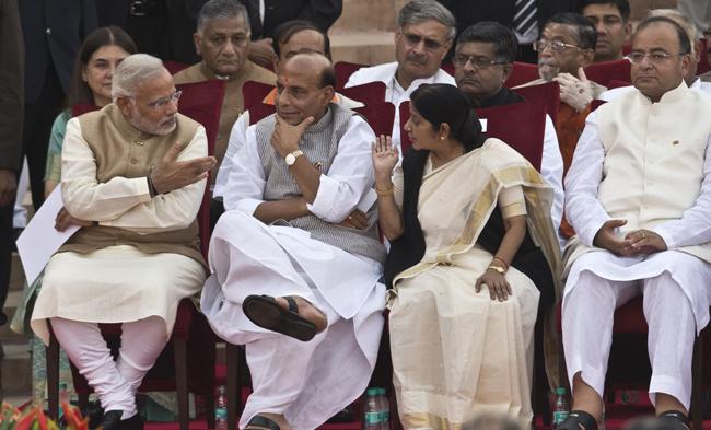 Narendra Modi with his cabinet