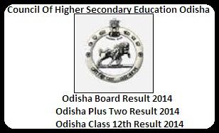 Odisha Plus Two Result 2014