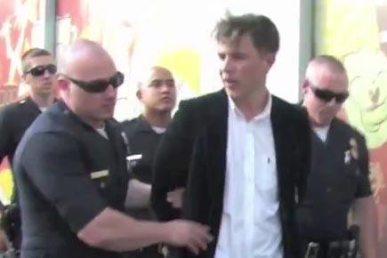 VIDEO: Prankster arrested after attacking Brad Pitt