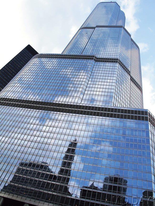 The luxurious Trump Tower seen in The Dark Knight