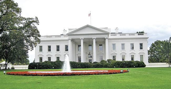 President Barack Obama was inside the White House when the incident happened. file pic