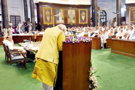 In 'temple of democracy', Narendra Modi refers to BJP as his 'mother'