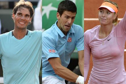 French Open: Rain, but no pain for Nadal, Djokovic and Sharapova