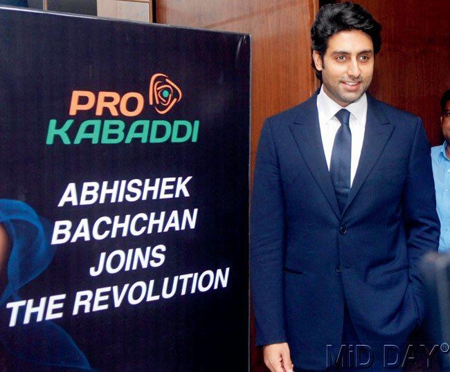 Actor Abhishek Bachchan during a media conference in the city. Pic/Pradeeo Dhivar