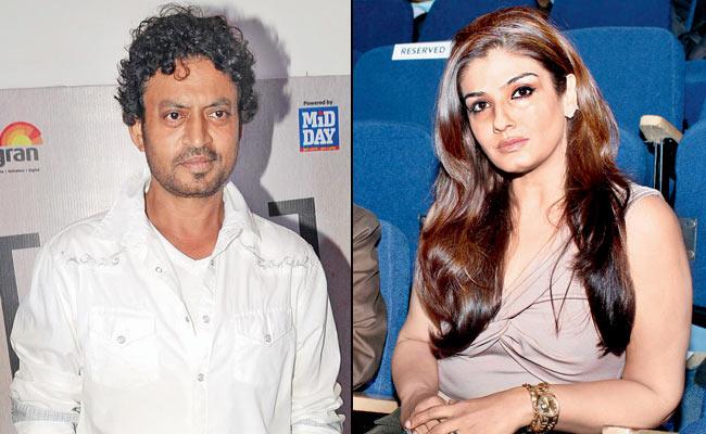 Irrfan and Raveena Tandon