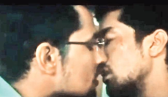 Randeep Hooda and Saqib Saleem share a kiss in 