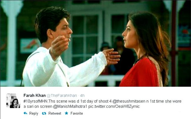 Shah Rukh Khan and Sushmita Sen in 