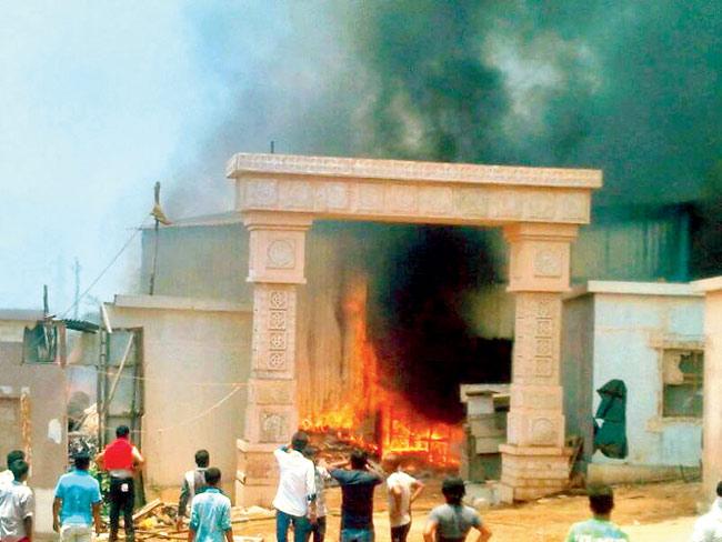 A fire broke out on the sets of the show in Poman, Naigaon