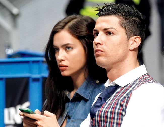 Cristiano Ronaldo with Irina Shayk. Pic/EPA