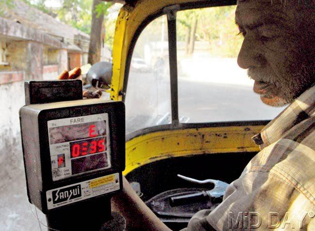 Wrong Reading: Auto unions allege the electronic meters can be tampered with, and their installation and maintenance is expensive. Pic/Mohan Patil