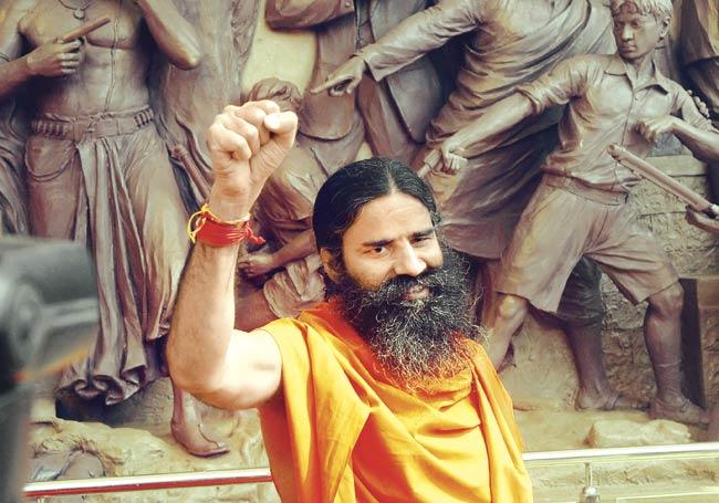 Yoga guru Baba Ramdev said that Rahul Gandhi visits houses of Dalits for “honeymoon and picnic”, sparking a controversy. The Congress has approached the Election Commission seeking a ban on Ramdev’s public speeches. File pic