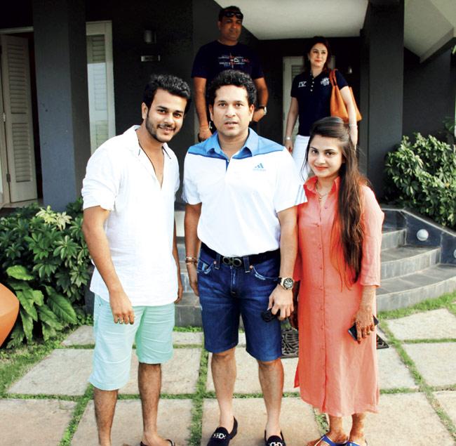 Jay Soni, Sachin Tendulkar and Pooja Soni