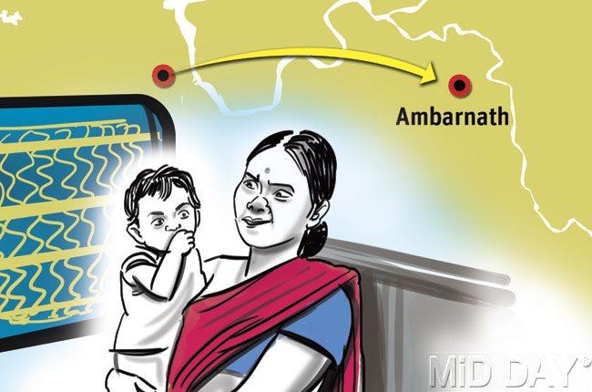 Meanwhile, the baby is taken to Vithalwadi a far suburb on the central railway line near Ambernath by the kidnappers, with the help of another woman, who keeps him at her house