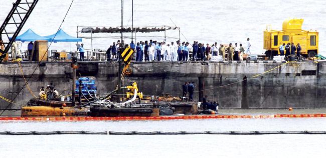 INS Sindhurakshak sank at the Mumbai harbour on August 18, 2013, killing 18 personnel on board. File pic