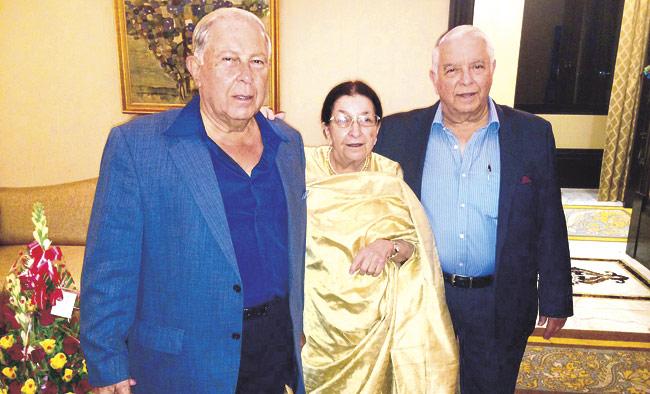 Sophie Ahmed with her brother Dr Yusuf Hamied