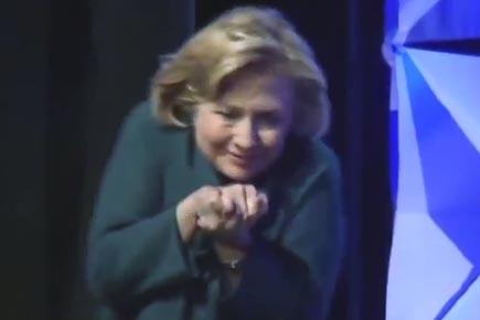 Shoe hurled at Hillary Clinton